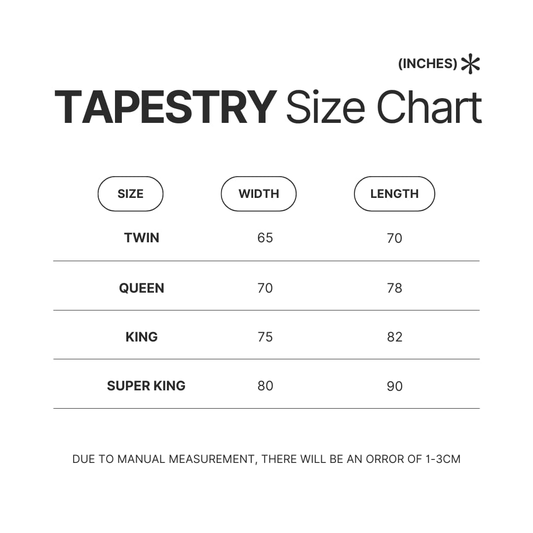 Tapestry Size Chart - Witch Watch Store