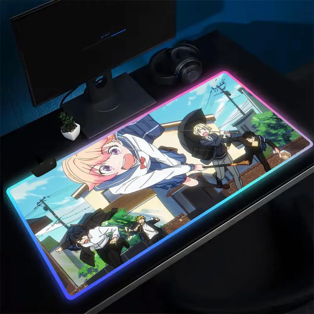 Morihito & Nico Duo Night Scene Witch Watch Mouse Pad
