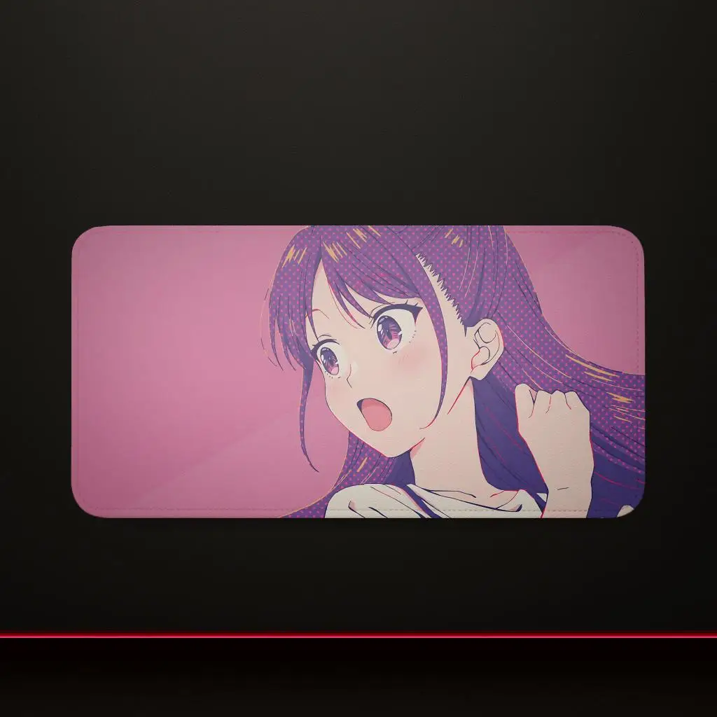 Kana Close-Up Pink Background Witch Watch Mouse Pad